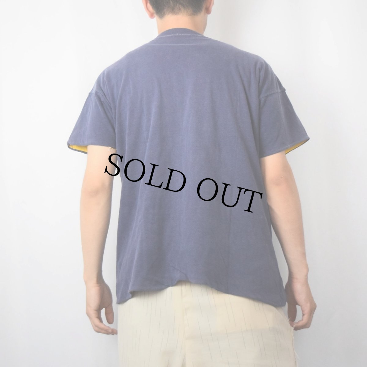 画像4: 〜80's 無地 リバーシブルTシャツ NAVY (4)