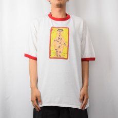 画像2: 2000's Hasbro USA製 "OPERATION" 玩具プリントリンガーTシャツ XL (2)