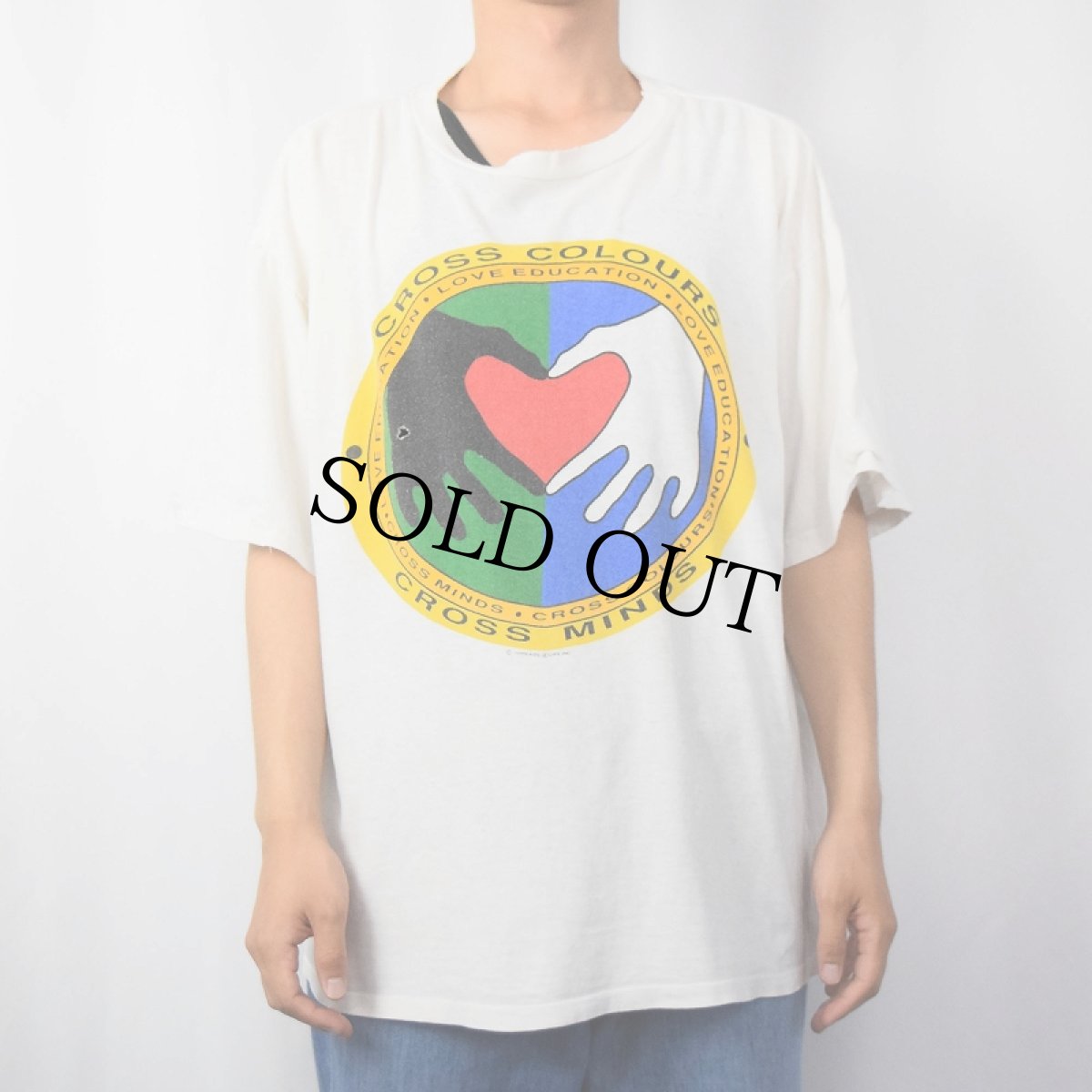 画像2: 90's CROSS COLOURS "CROSS MINDS" プリントTシャツ ONE SIZE (2)