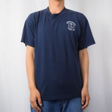 画像3: 80's CHEESEQUAKE FIRST AID USA製 救護ステーションプリントTシャツ NAVY L (3)