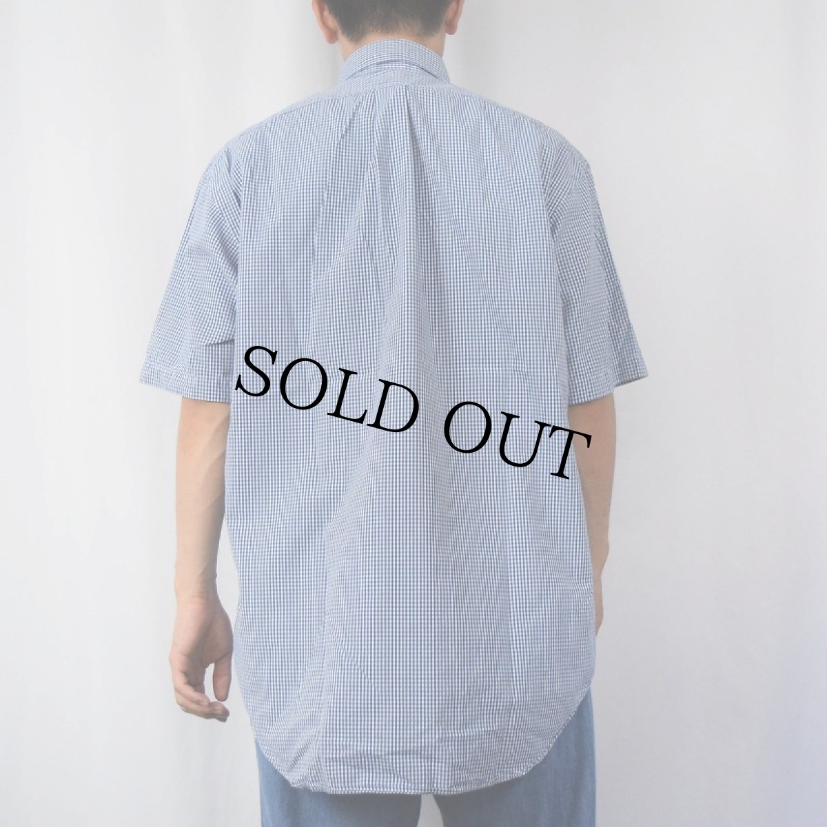 画像3: Ralph Lauren "BLAKE" ギンガムチェック柄 ロゴ刺繍 コットン ボタンダウンシャツ M (3)