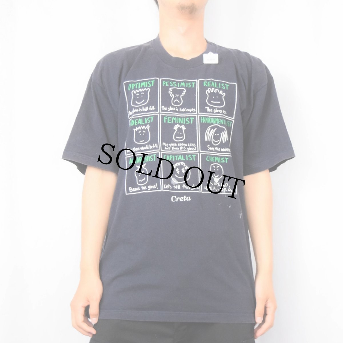 画像2: "Creta" イラストプリントTシャツ BLACK (2)