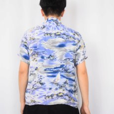 画像3: 60's South Pacific JAPAN製 レーヨンハワイアンシャツ S (3)