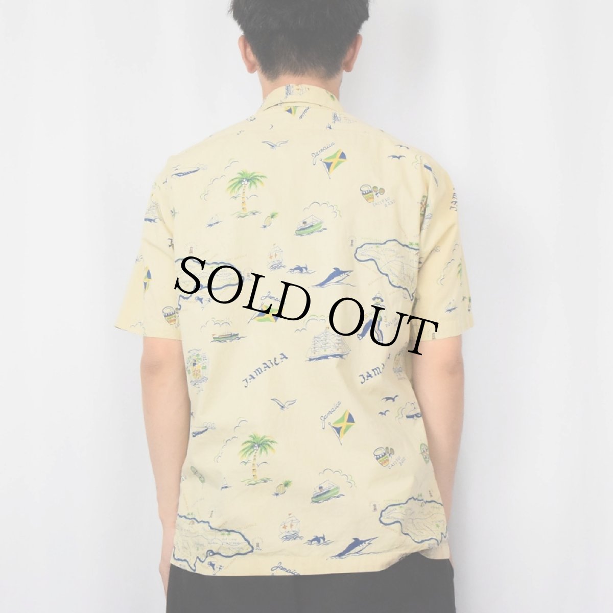 画像3: 60's JOHN GREEN "JAMAICA" コットンハワイアンシャツ M (3)