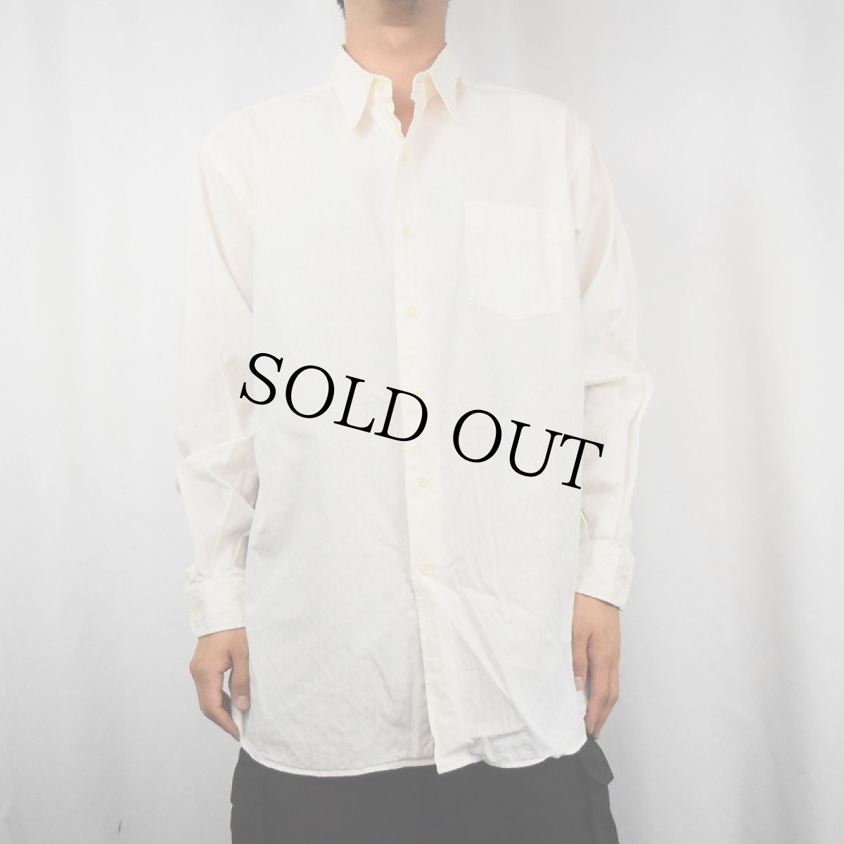 画像2: POLO Ralph Lauren "MERRIN" ポニー無し 柄織りコットンシャツ L (2)