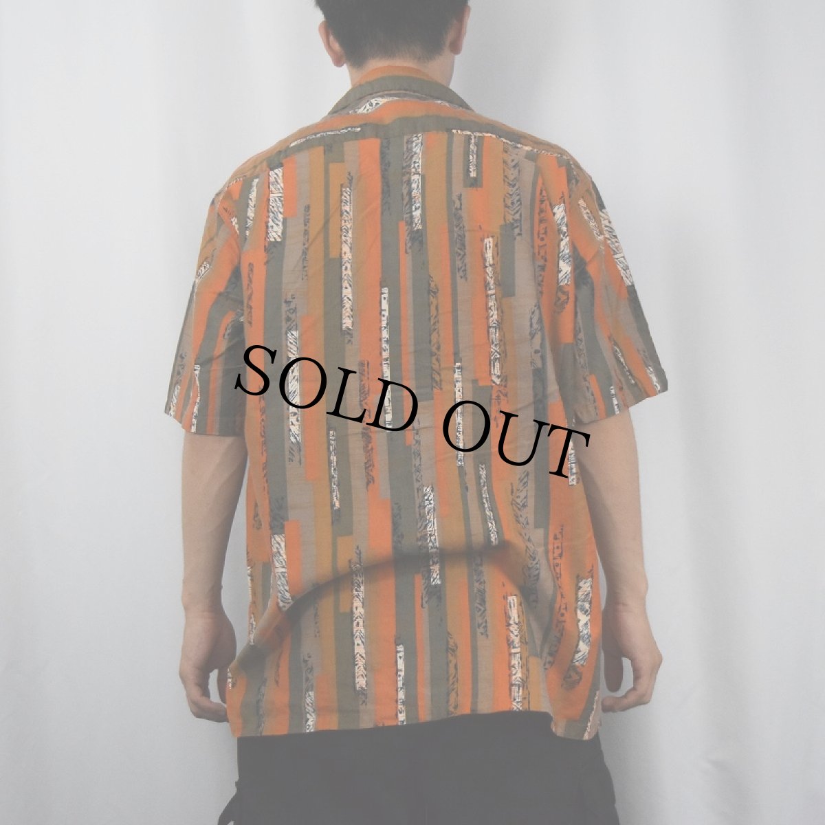 画像3: 60〜70's 総柄 コットンハワイアンシャツ (3)