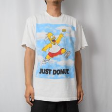 画像2: 【SALE】 90's THE SIMPSONS USA製 "JUST DONUT." パロディプリントTシャツ L (2)