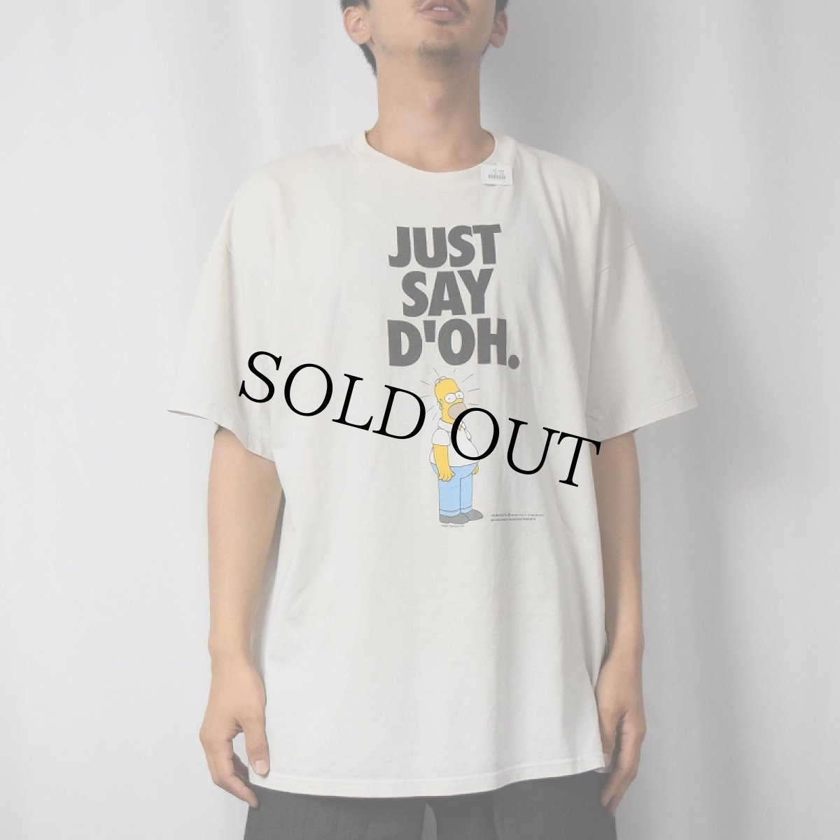 画像2: 90's THE SIMPSONS "JUST SAY D'OH." パロディプリントTシャツ XL (2)