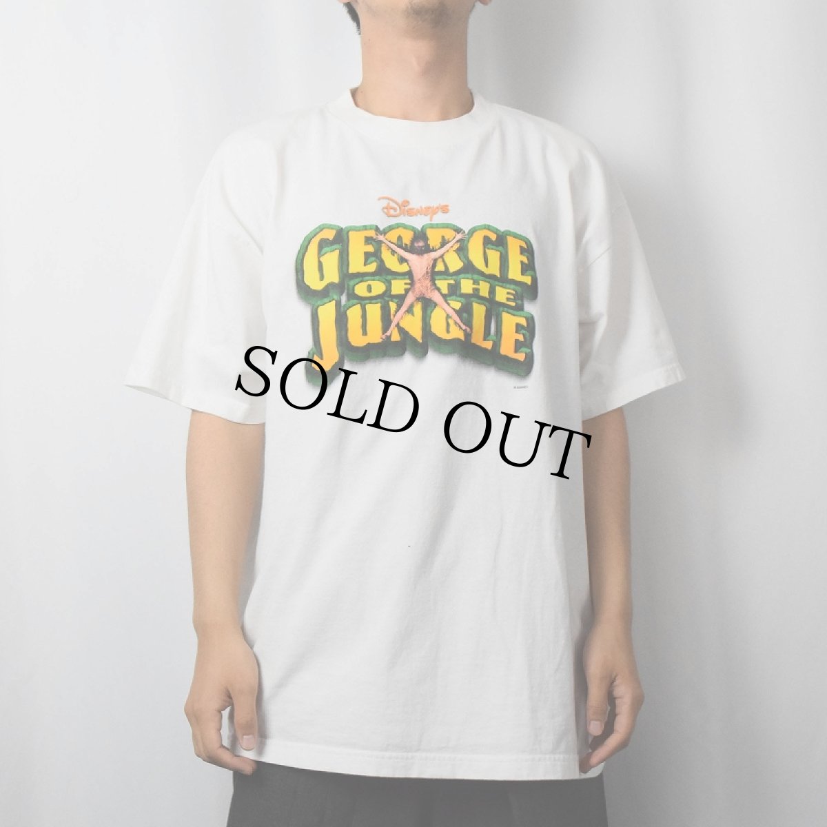 画像2: 90's Disney GEORGE OF THE JUNGLE 映画プリントTシャツ XL (2)