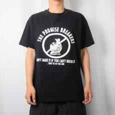 画像2: 90's "THE PROMISE BREAKERS" メッセージプリントTシャツ BLACK L (2)