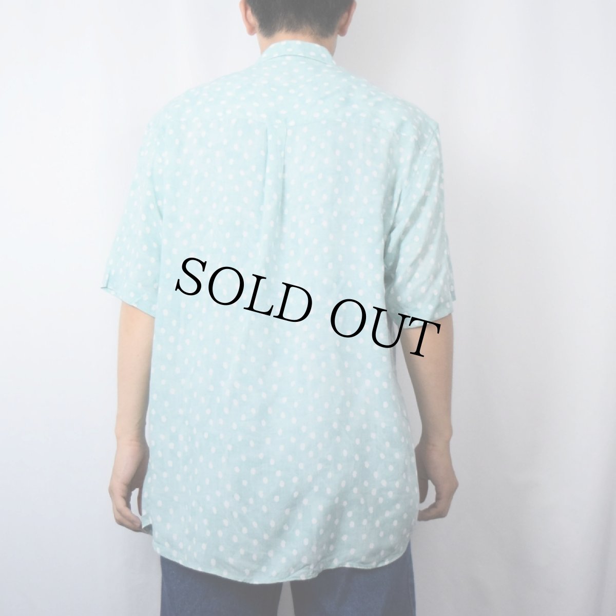 画像3: CLUB D'AMINGO ドット柄 レーヨンシャツ SIZE37/38 (3)