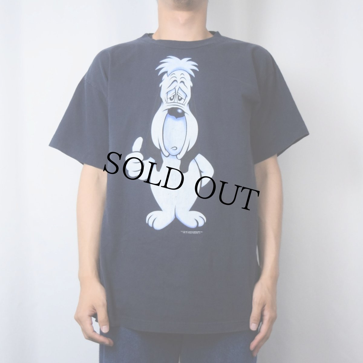 画像2: 90's Droopy Dog キャラクタープリントTシャツ NAVY L (2)