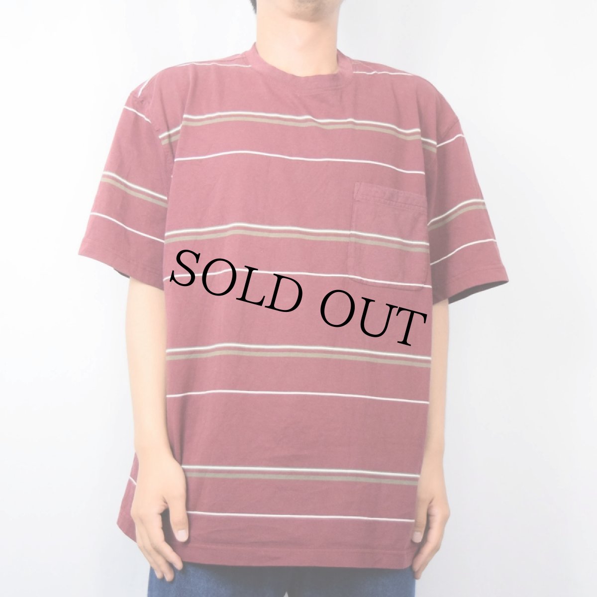 画像2: 90's puritan ボーダー柄Tシャツ XL (2)