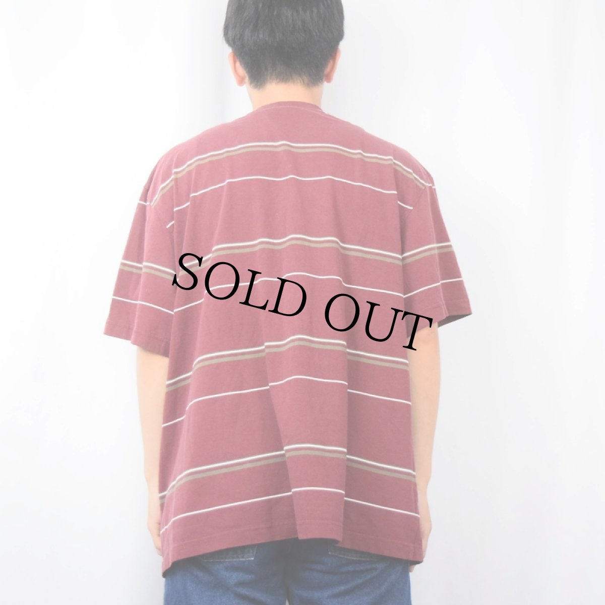 画像3: 90's puritan ボーダー柄Tシャツ XL (3)