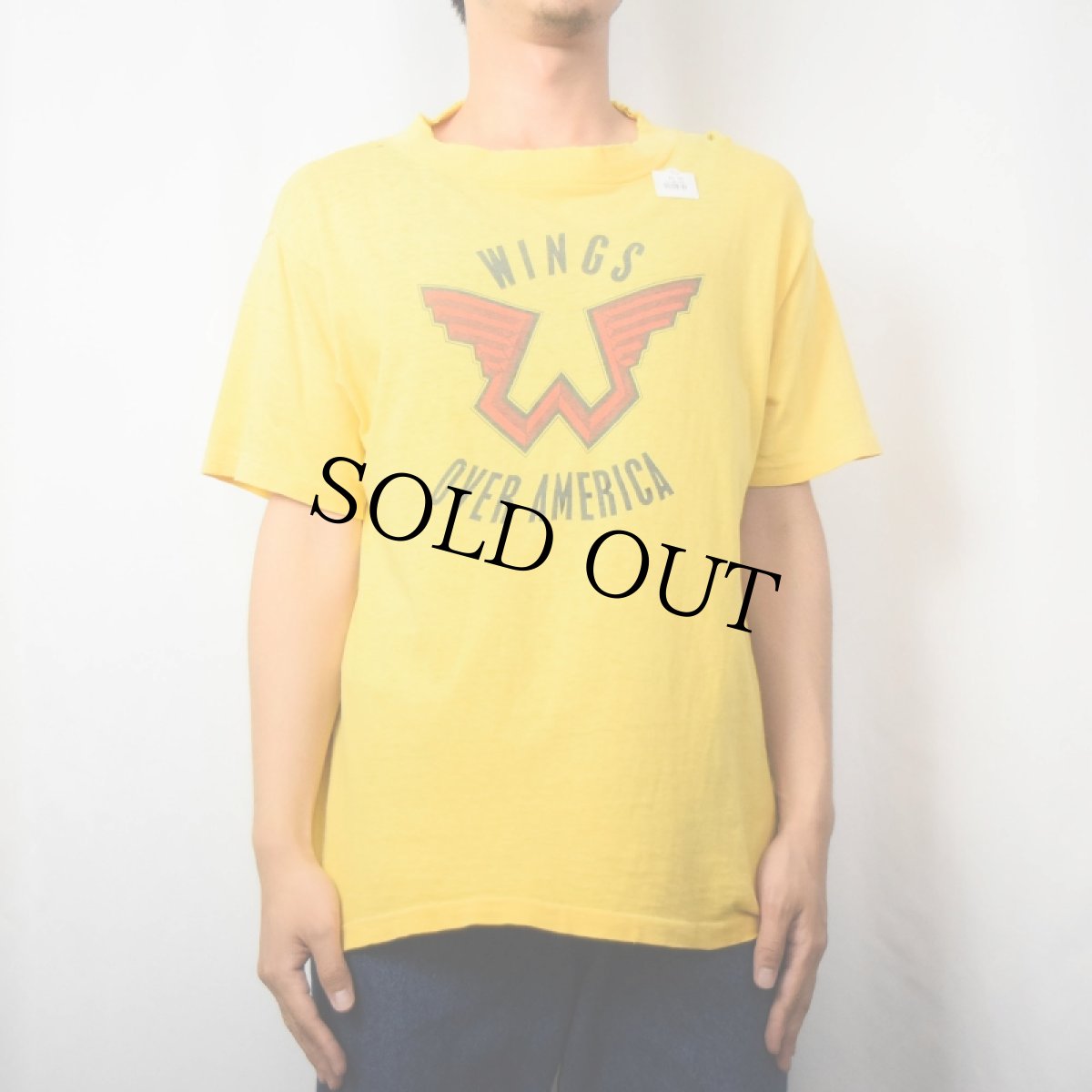 画像2: 70's WINGS OVER AMERICA ロックバンド ライブアルバムTシャツ (2)