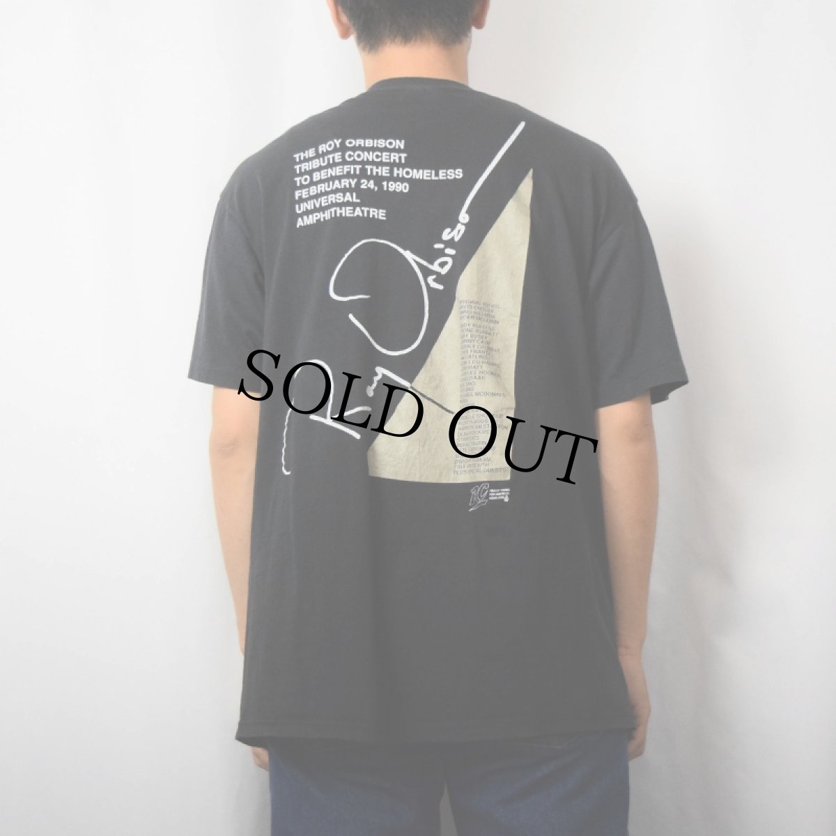 画像4: 90's ROY ORBISON USA製 ロカビリーミュージシャンプリントTシャツ BLACK XL (4)