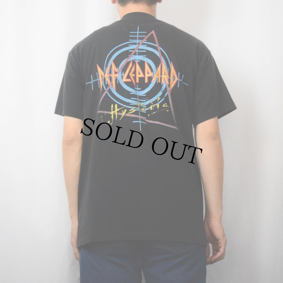 画像4: 80's DEF LEPPARD USA製 "Hysteria" ロックバンドTシャツ BLACK L (4)