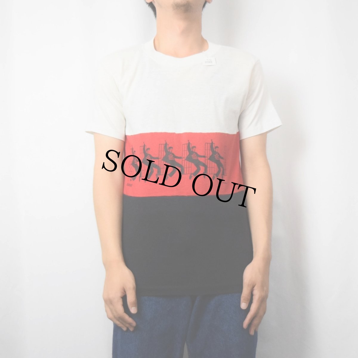 画像2: 80's Elvis Presley USA製 ロックミュージシャンプリントTシャツ M (2)