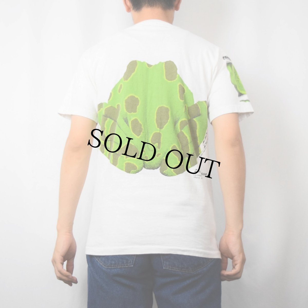 画像4: 80's Zoosloose "LEOPARD FROG" カエルプリントTシャツ M (4)
