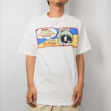 画像2: 【SALE】 90's Marvin the Martian USA製 "Six Flags" キャラクタープリントTシャツ L (2)