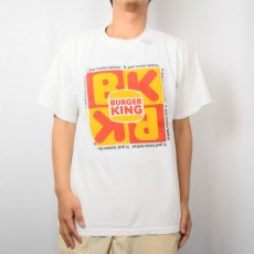 画像2: BURGER KING "It just taste better." ハンバーガーショップ ロゴプリントTシャツ L (2)