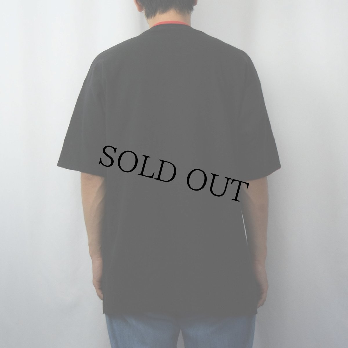 画像3: 90's FRUIT OF THE LOOM USA製 レイヤードデザイン無地Tシャツ BALCK L (3)