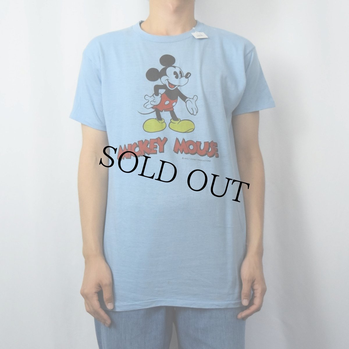 画像2: 70〜80's Disney MICKEY MOUSE キャラクタープリントTシャツ XL (2)