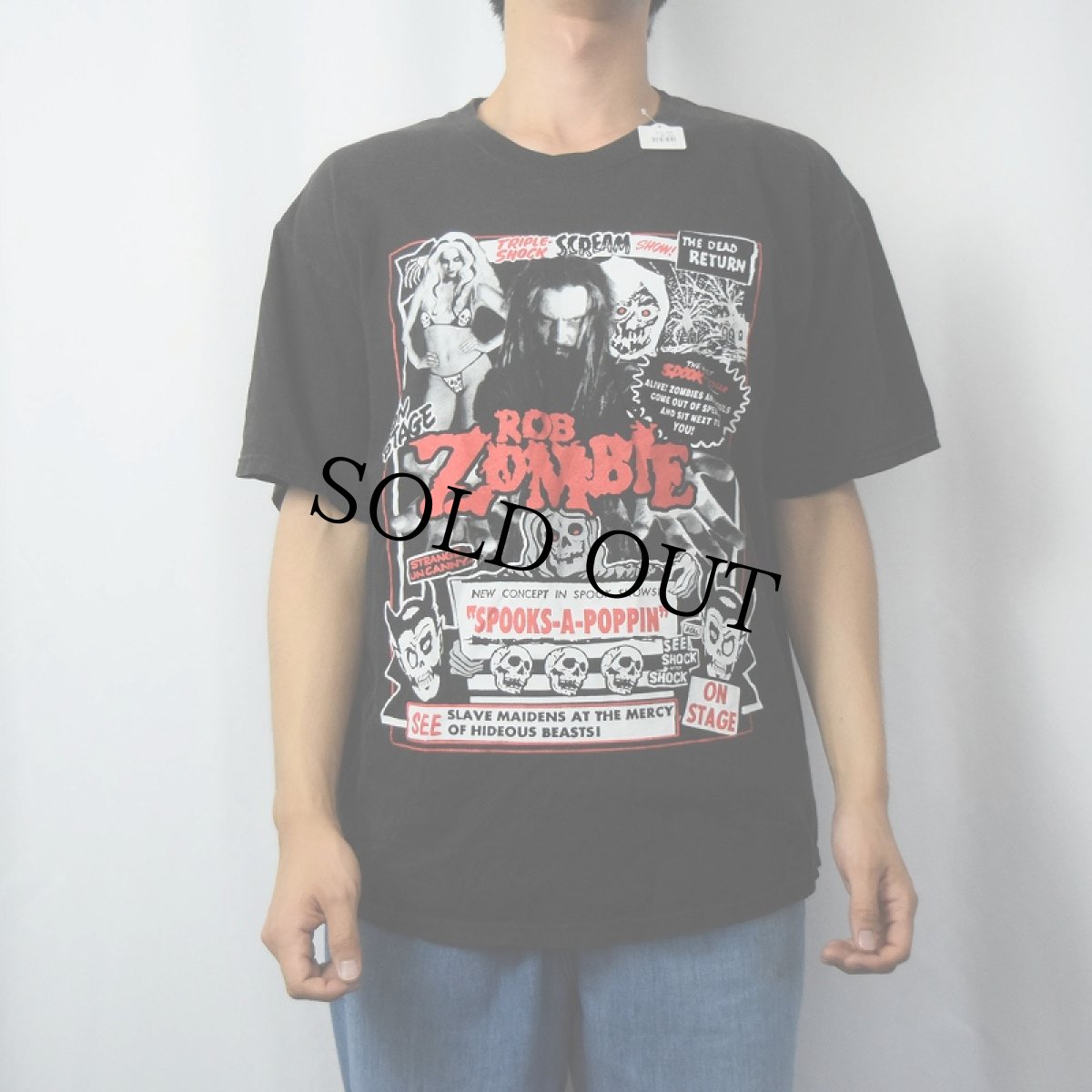 画像3: Rob Zombie "SPOOKS-A-POPPIN" バンドTシャツ BLACK L (3)