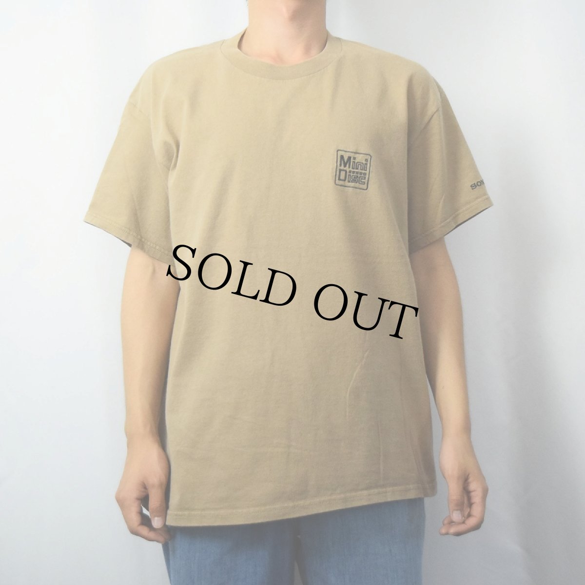 画像2: 90's SONY USA製 "Mini Disc" テクノロジー企業 ロゴ刺繍Tシャツ L (2)