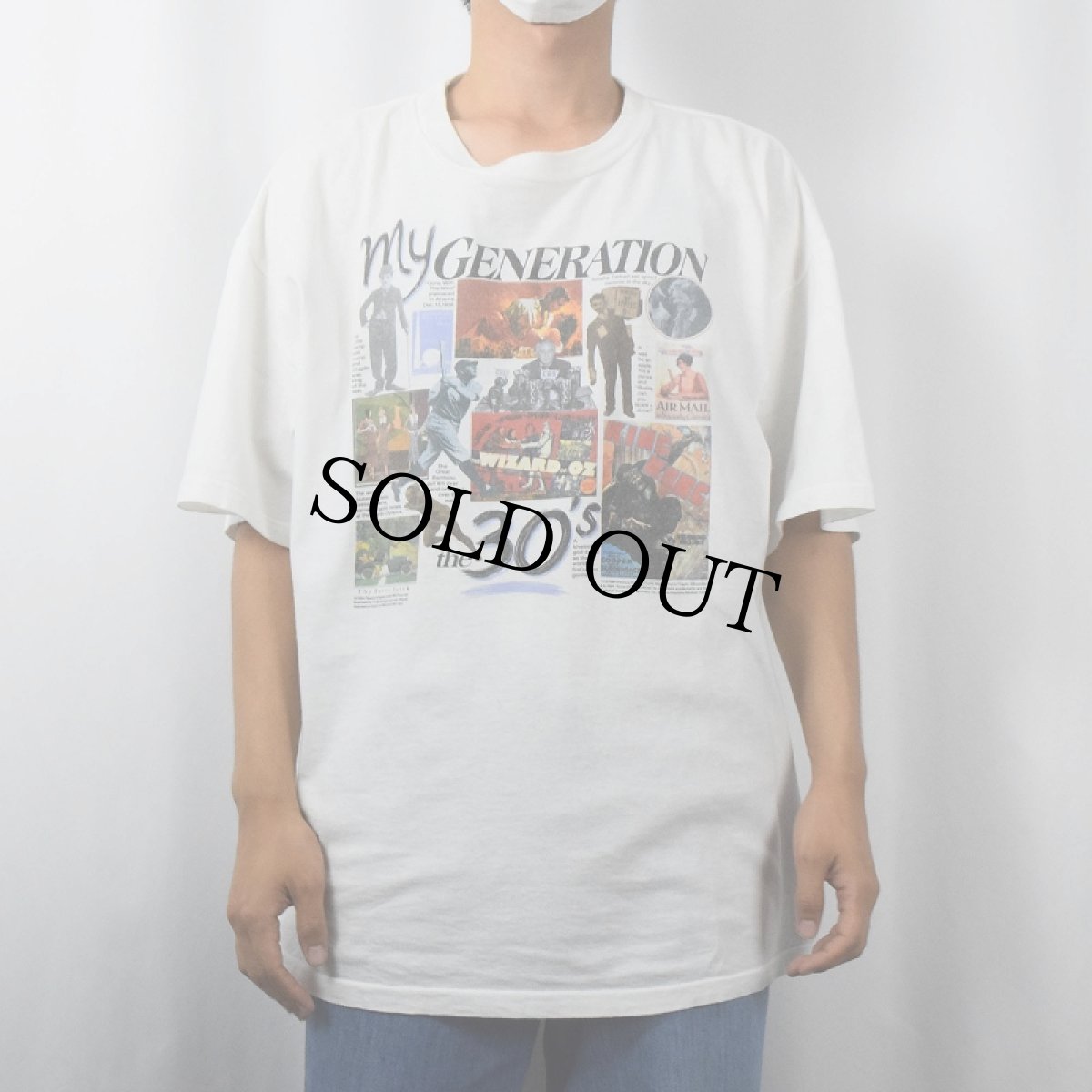 画像2: 90's USA製 "my GENERATION 30's" プリントTシャツ XL (2)