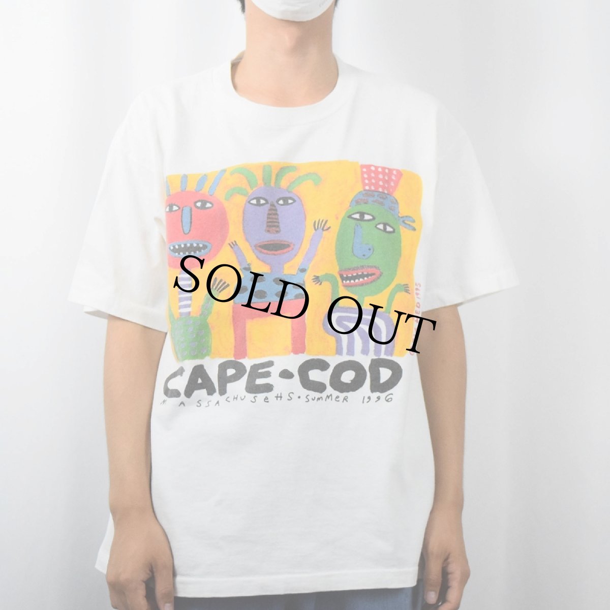 画像2: 90's BIG HED designs "CAPE-COD" アートプリントTシャツ L (2)