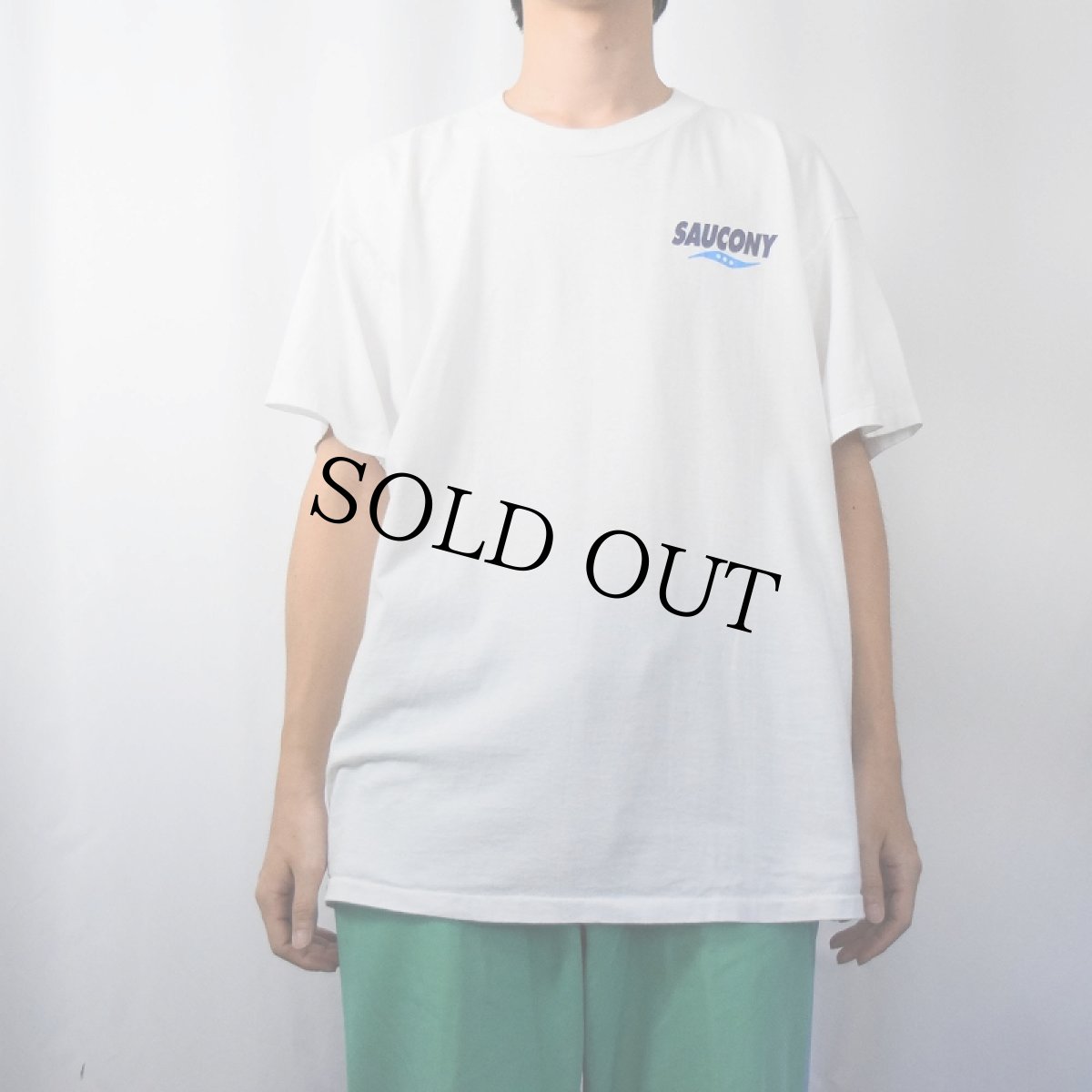 画像3: 90's SAUCONY スニーカーブランド ロゴプリントTシャツ XL (3)