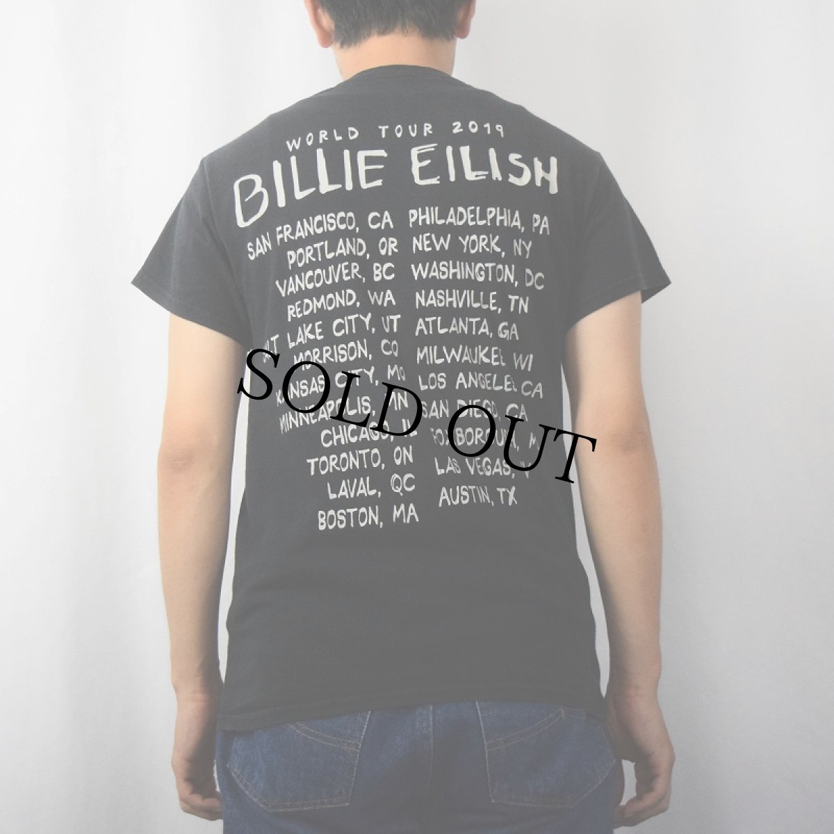 画像4: Billie Eilish "When We All Fall Asleep, Where Do We Go?" ミュージシャンフォトプリントTシャツ BLACK S (4)