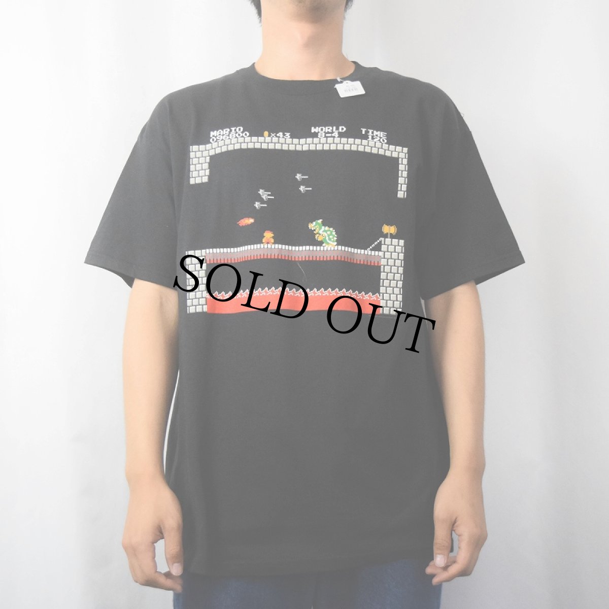 画像2: 2000's Nintendo スーパーマリオ ゲームキャラクタープリントTシャツ BLACK L (2)