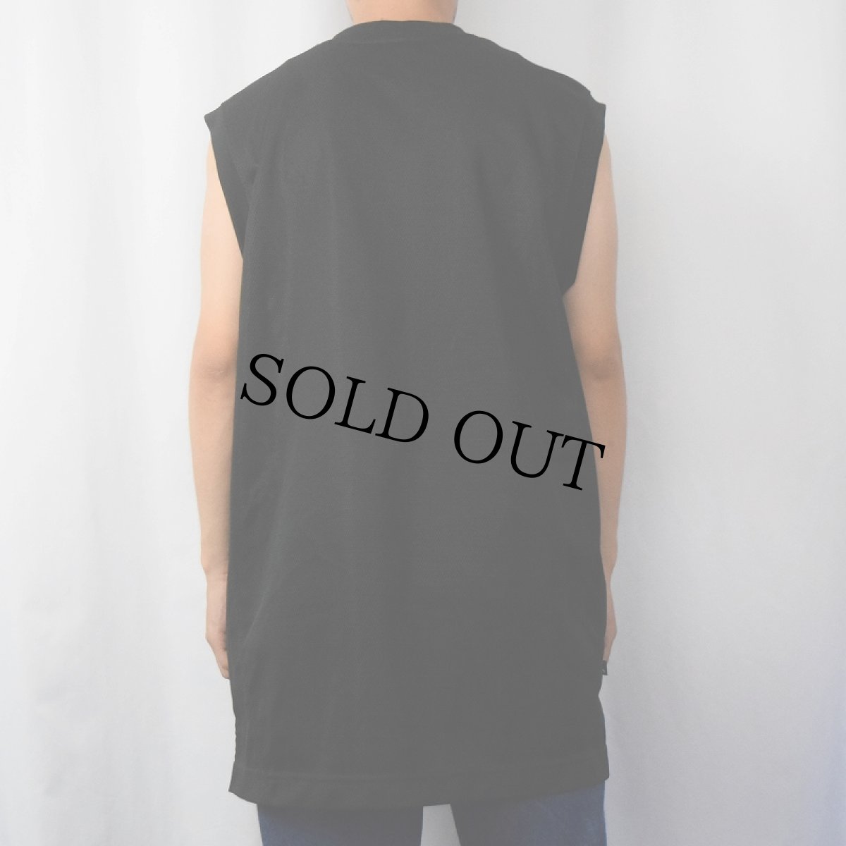 画像3: 2000's AIR JORDAN ロゴ刺繍 メッシュタンクトップ BLACK XL (3)