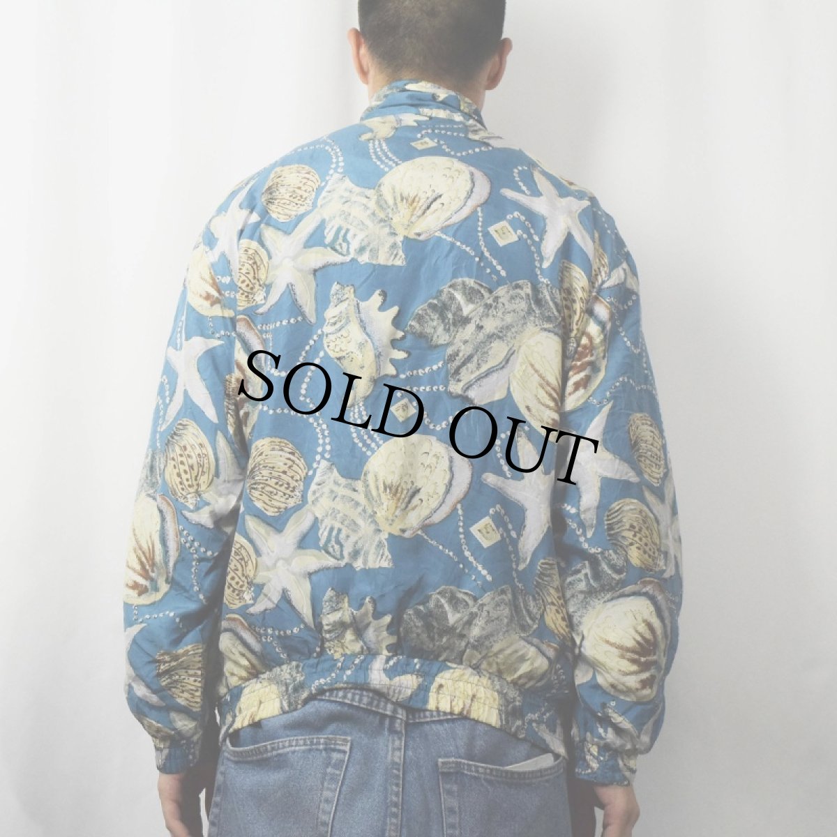 画像3: 【SALE】 FUDA マリン柄 シルクジップジャケット L (3)
