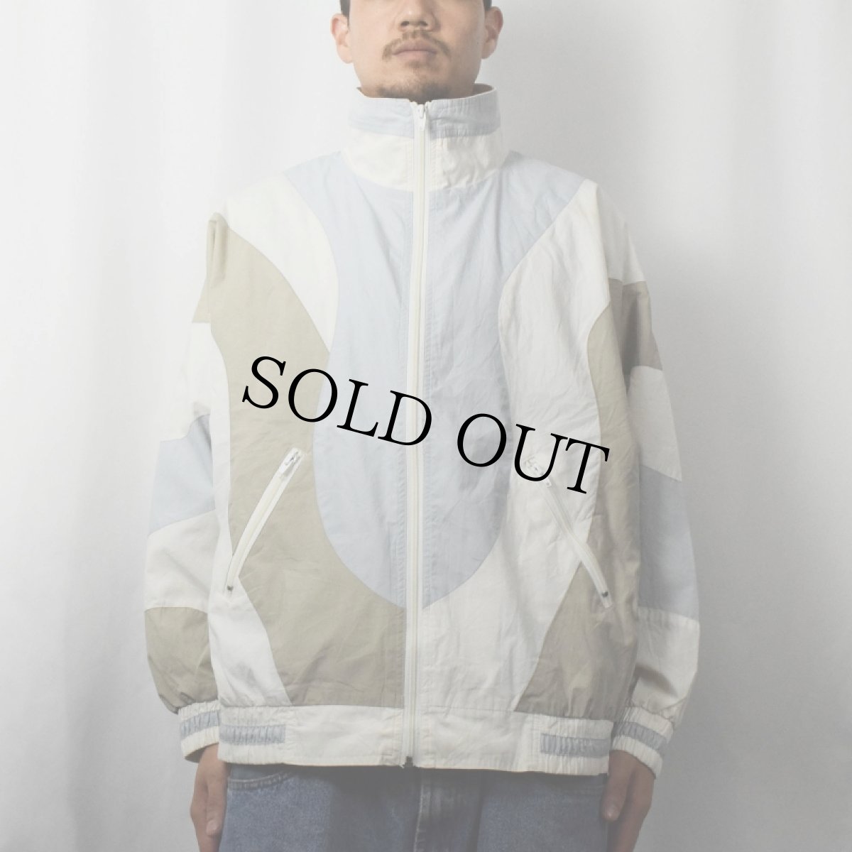 画像2: 切り替えデザイン コットンジップジャケット (2)