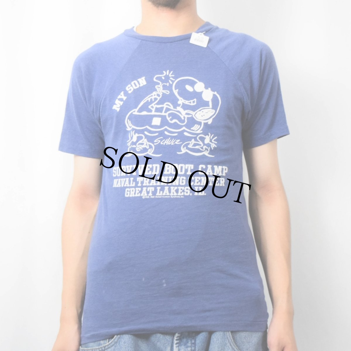 画像2: 70〜80's SNOOPY USA製 "MY SON" キャラクタープリントTシャツ NAVY M (2)