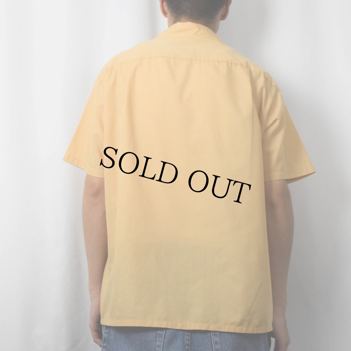 画像3: 70's TOWNCRAFT Penneys ポリコットン オープンカラーシャツ L (3)