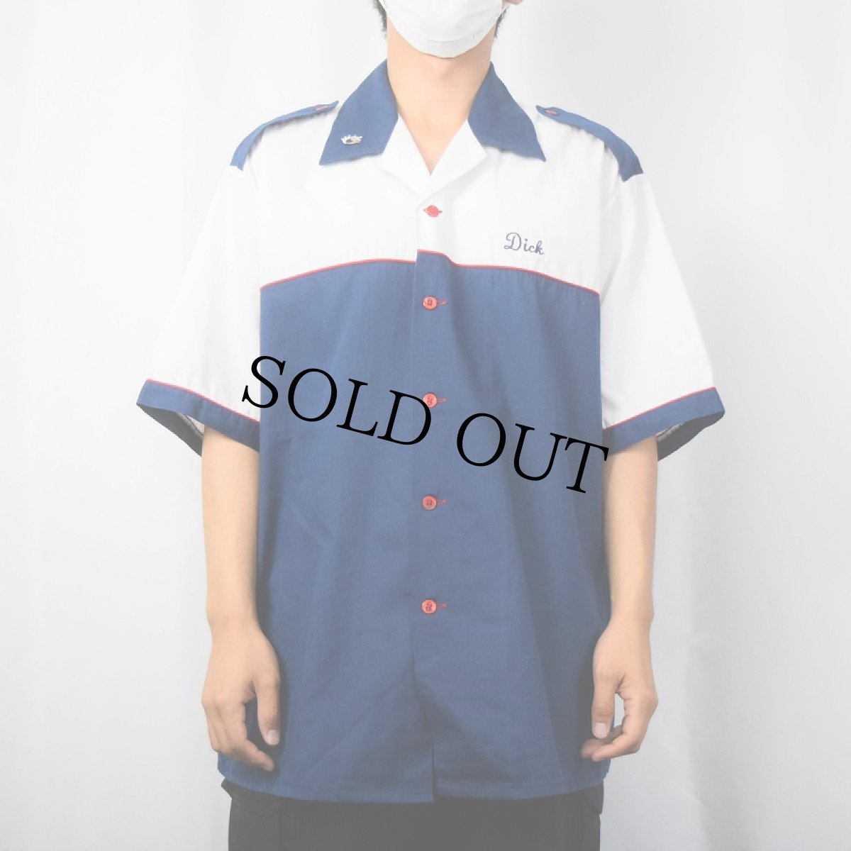 画像3: 70's King Louie USA製 エポレット付き "DIRTY DyDEES" ボーリングシャツ XL (3)