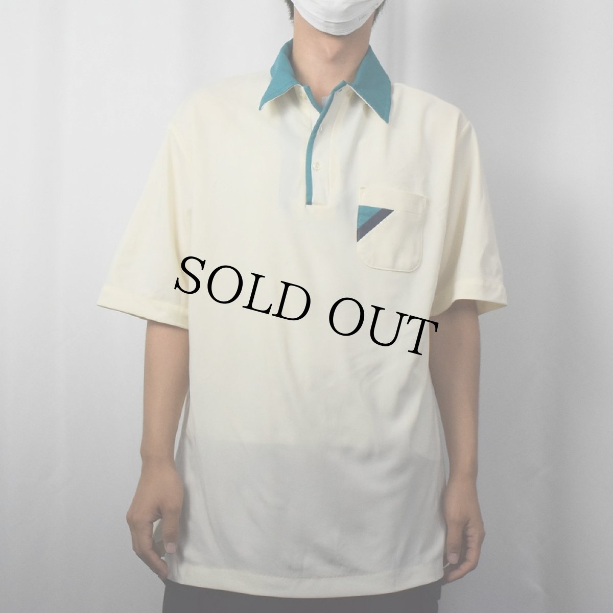 画像3: 70〜80's King Louie USA製 ポリエステル ボーリングポロシャツ L (3)