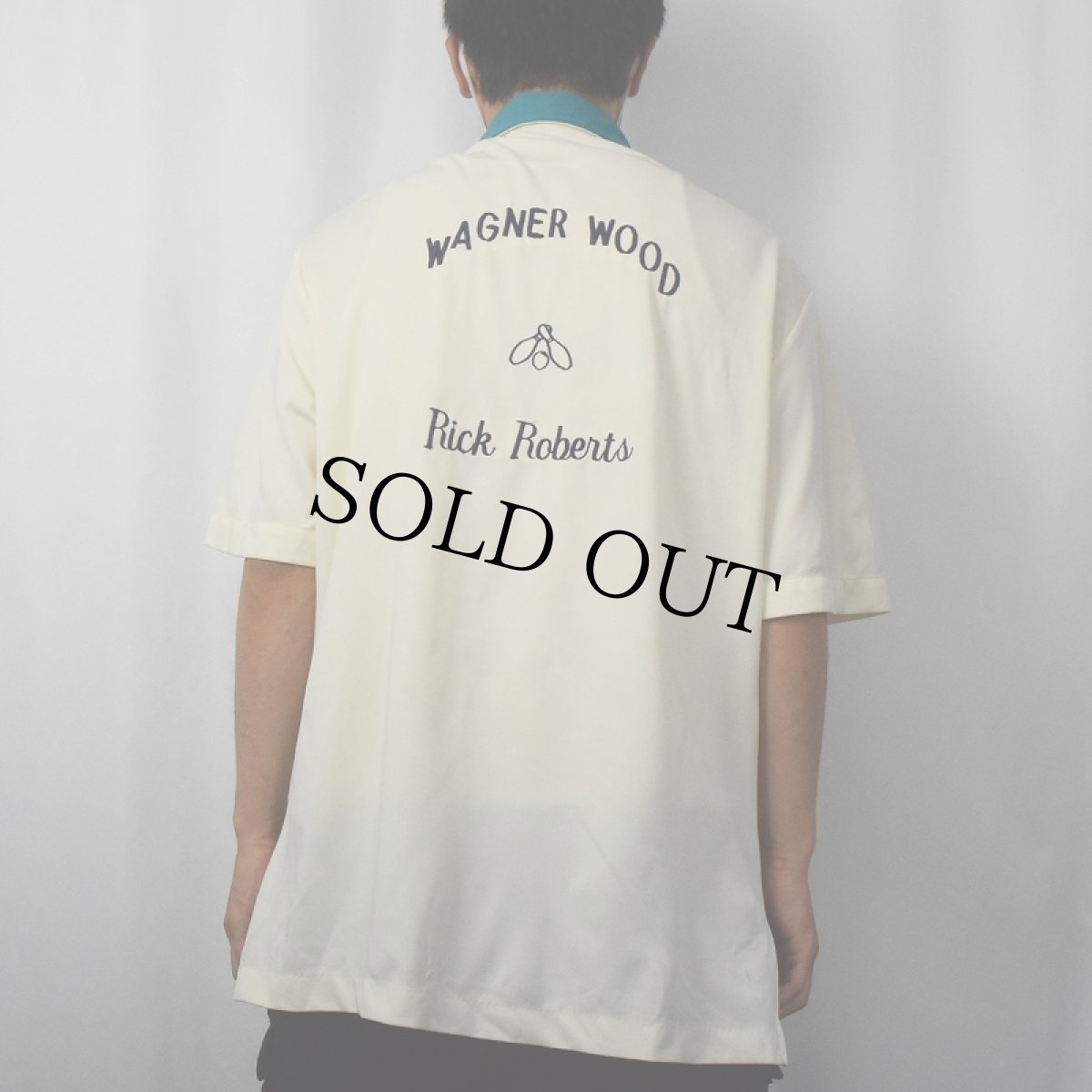 画像4: 70〜80's King Louie USA製 ポリエステル ボーリングポロシャツ L (4)