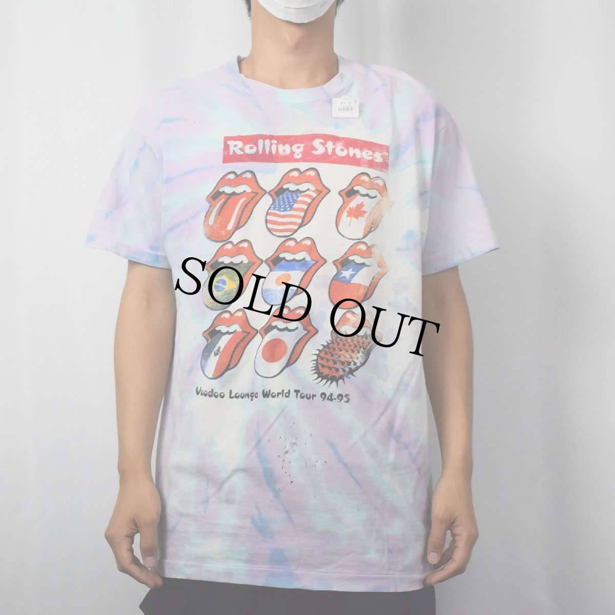 画像3: 90's The Rolling Stones "Voodoo Lounge World Tour 94-95" ロックバンドツアー タイダイTシャツ (3)