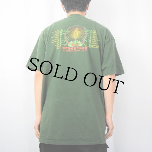 バンドTシャツ 90s 90年代 フィッシュ 音楽 ミュージック 半袖 深緑