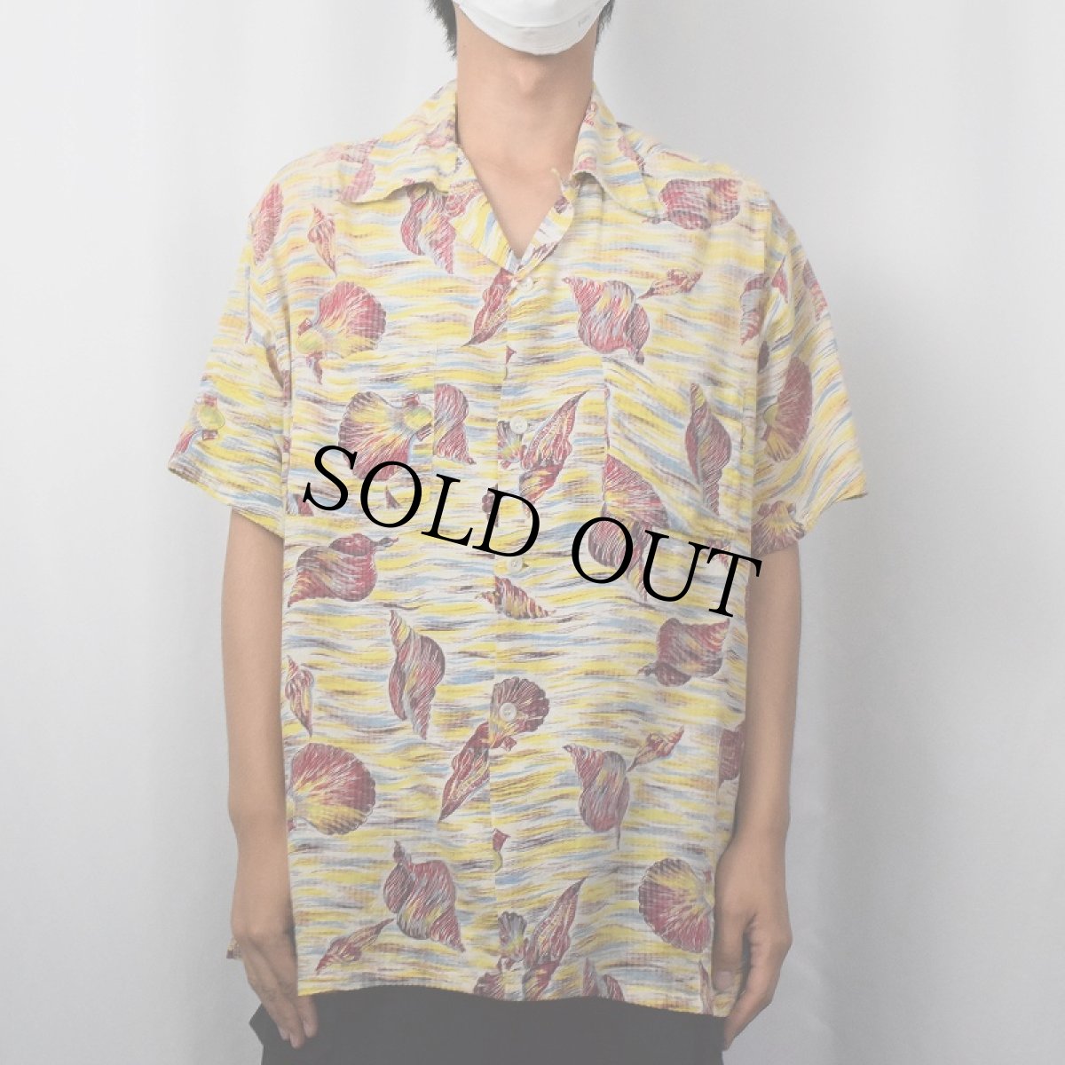 画像2: 50's PENNEY'S シアサッカーコットンハワイアンシャツ L (2)