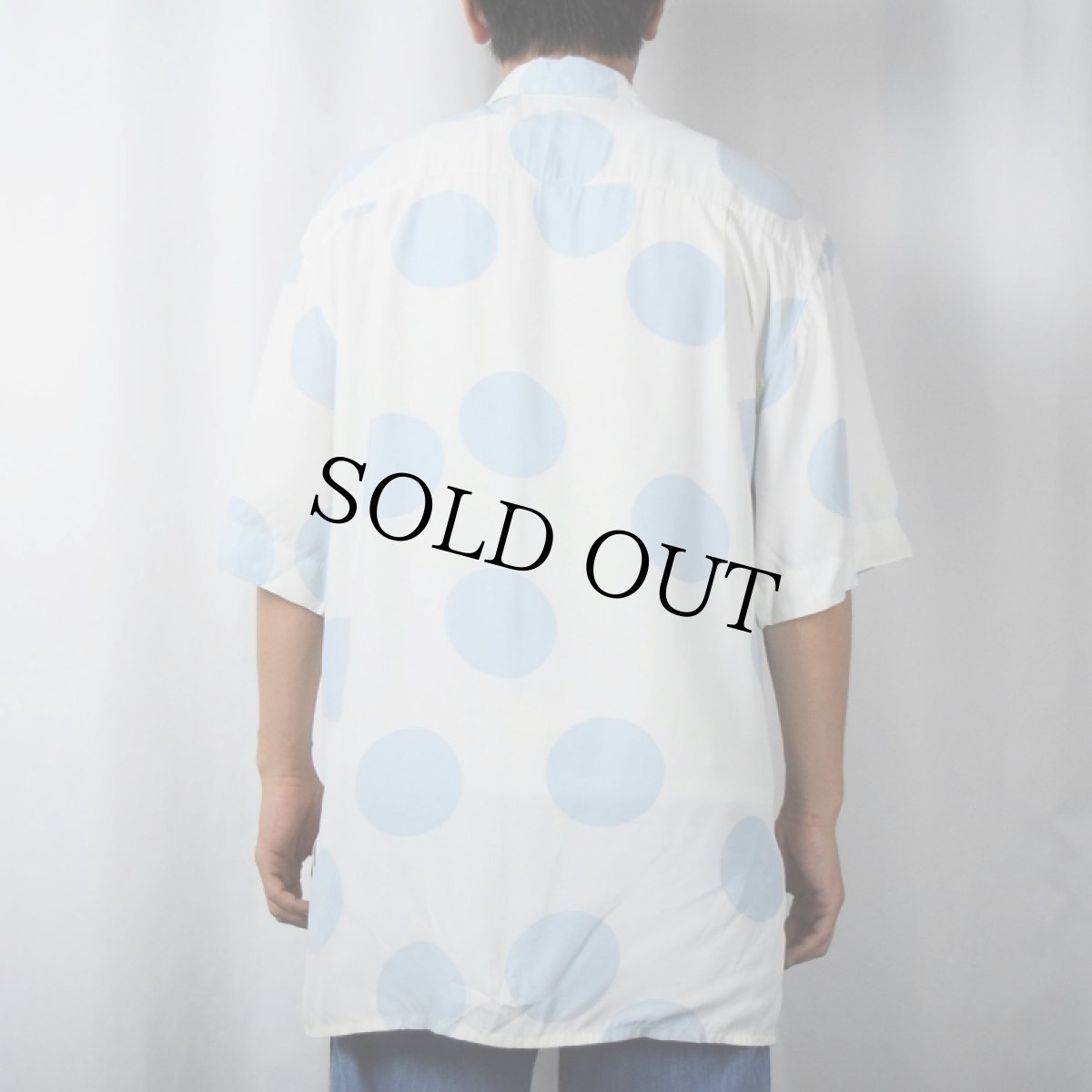 画像4: MISS FLASH ドット柄 レーヨンシャツ SIZE38 (4)