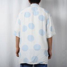 画像4: MISS FLASH ドット柄 レーヨンシャツ SIZE38 (4)