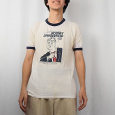 画像3: 【SALE】 80's RODNEY DANGERFIELD USA製 コメディアンプリントリンガーTシャツ M (3)