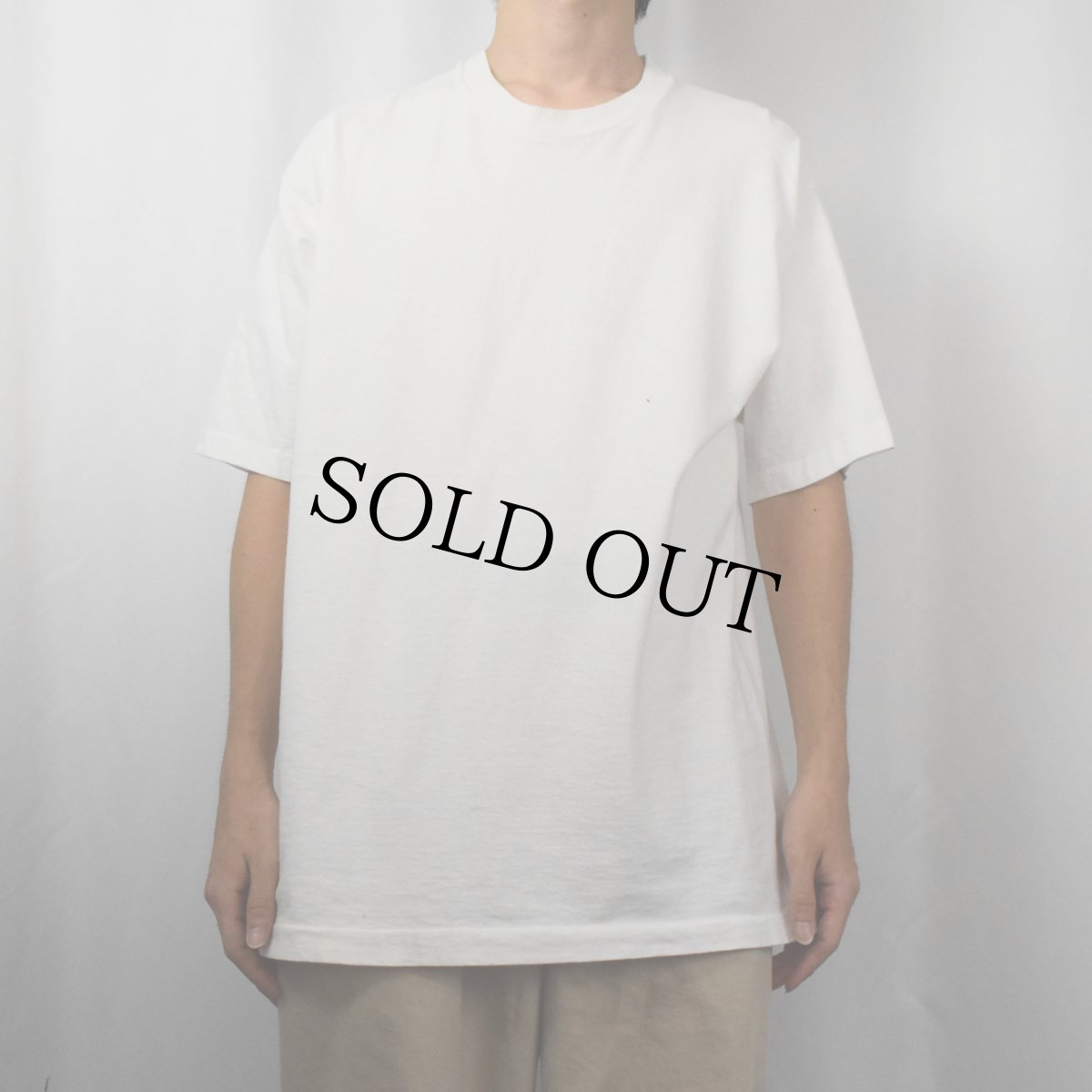 画像2: 90's FRUIT OF THE LOOM USA製 無地Tシャツ L (2)