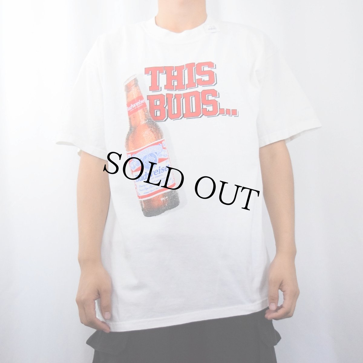 画像3: 90's Budweiser "THIS BUDS..." ビールメーカープリントTシャツ L (3)